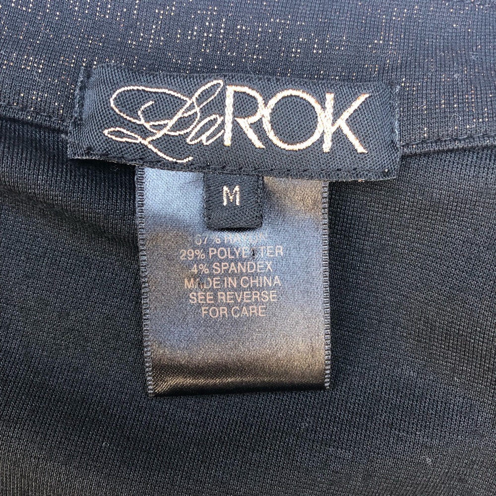 La Rok SS Jacket Black/Metallic Bronze EUC sz M - Picture 6 of 7